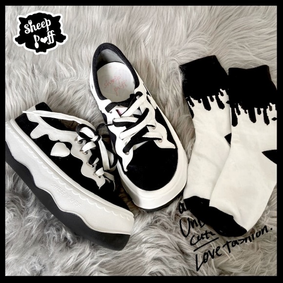 90’s PLATFORM LOLITA Sneakers! Club Kids, Vintage - Picture 4 of 10